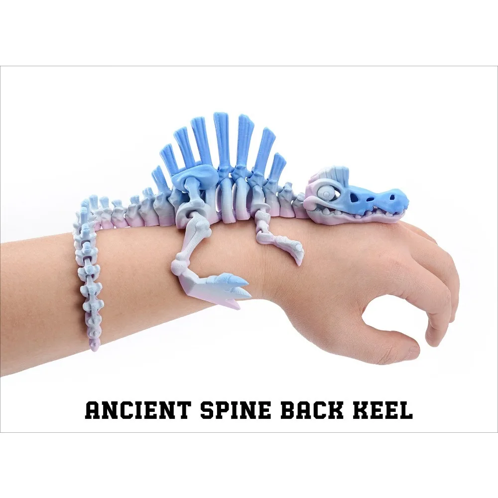ثلاثية الأبعاد مطبوعة ديناصور المنقولة Echinosaurus تمثال التنين العظام نموذج سطح المكتب الحرفية زخرفة الإبداعية الجدة هدايا للأطفال
