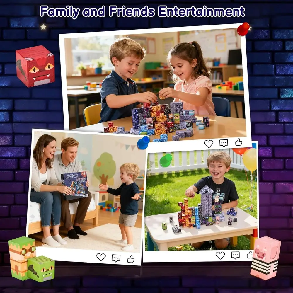 STEM Blocs de construction magnétiques 200 pièces pour enfants, ensemble éducatif sur le thème du château pour les 3 à 12 ans