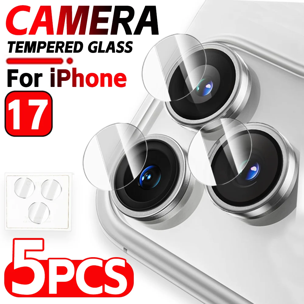 5/1 Satz gehärtetes Glas für IPhone 17 Pro Max 17 Air HD Clear Kameraobjektivschutz Anti-Kratz-Schutzobjektivfolie für IPhone 17