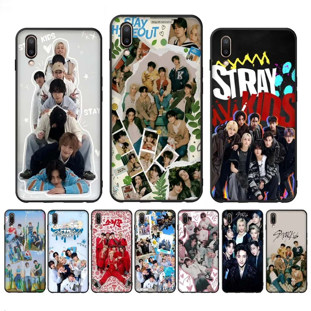 Kpop S-Stray K-Kids Black Silicone Phone Case For Redmi Note 4 X 5 A 6 7 8 T 9 9S 10 11 11S 11Epro Poco M3 Pro