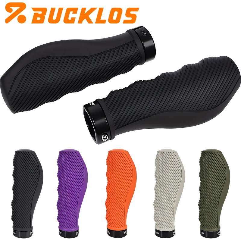 BUCKLOS Fahrrad-Lenkergriffe mit Verriegelung für Mountainbikes Ergonomische Fahrradgriffe Verbreitert und Verstärkt MTB-Griffe Fahrradzubehör