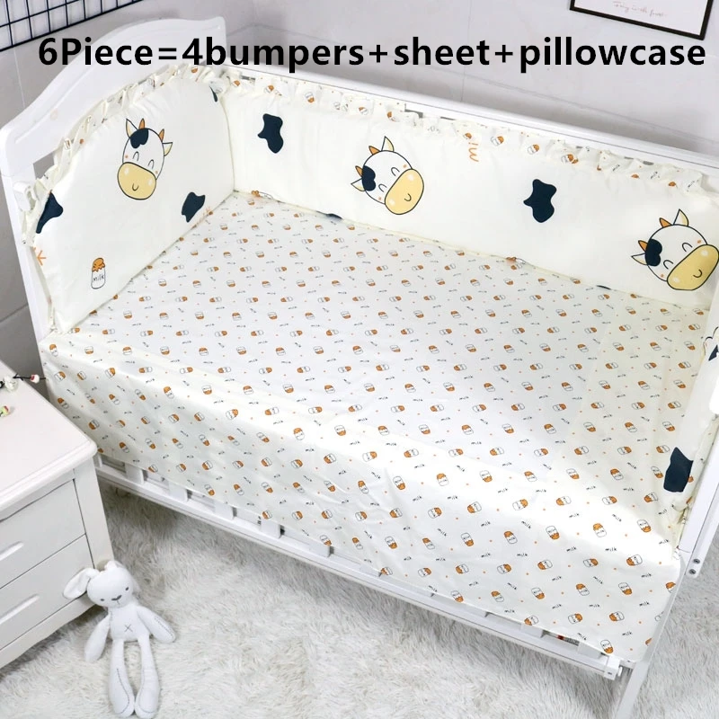 Conjunto de cama de algodão para bebês, Roupa de cama para crianças, Produto bebê, 6 pcs, 9pcs