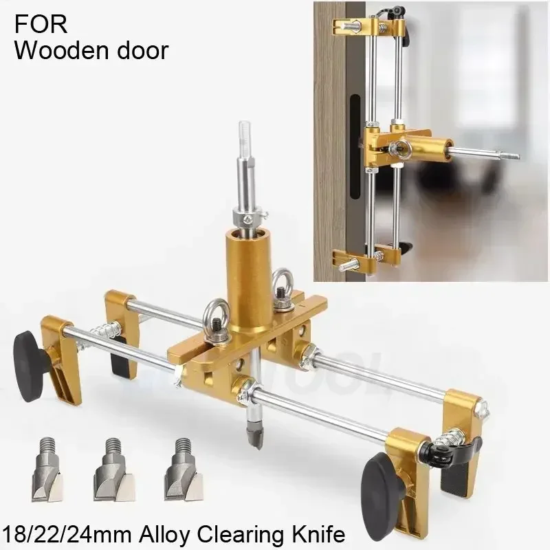 

Wooden Door Lock Hole Opener Device Set Mortice Lock Fitting Jig Slotting Machine Doorlock Mortising Template Jig Lock Mortiser