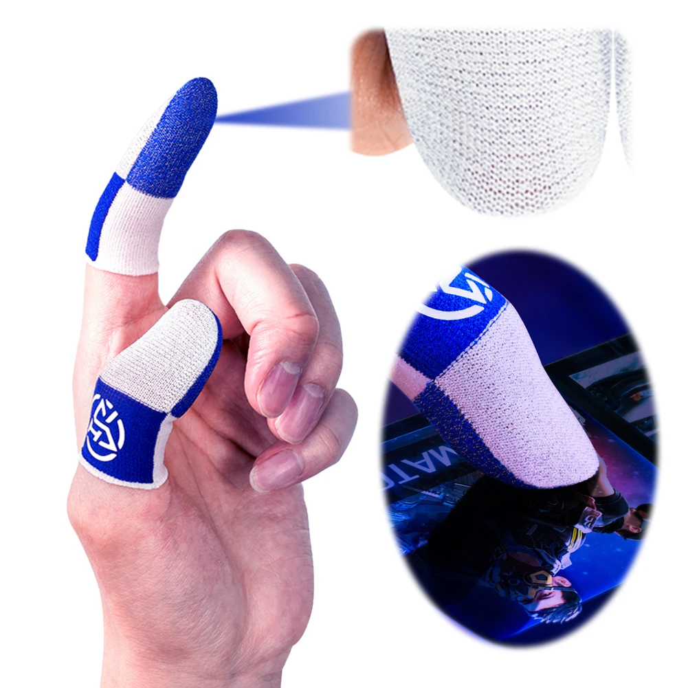 Mobile Finger Sleeve Breathable Anti Slip Fingertip Cover Sweatproof Sensitive Touch Screen Finger Sleeve for PUBG Phone Gaming