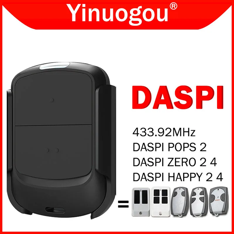 

DASPI HAPPY ZERO POPS 2 4 Открытие дверей гаража пульт дистанционного управления 433,92 МГц.