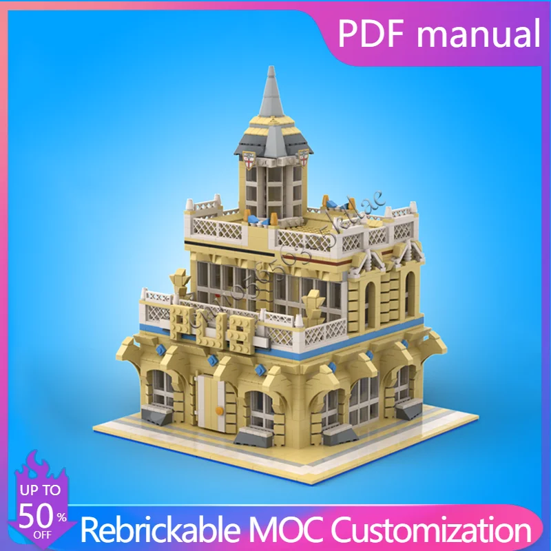 

2092 PCS MOC Corner Pub Alternative Build Creative Building Blocks Educational DIY Assembly Toy Set For Children Christmas Gift