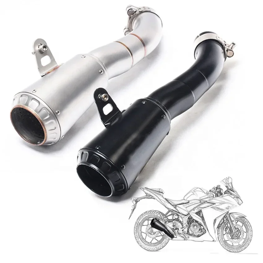 Motorcycle Exhaust Systems  Motorcycle Exhaust Modfied Laser Muffler Middle Connection Link Pipe