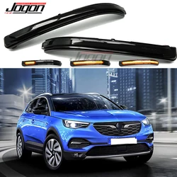 2PCS For Vauxhall Opel Grandland X 2017- 2020 Accessories Led Interior Lamp Dynamic Turn Signal Light Side Mirror Blinker