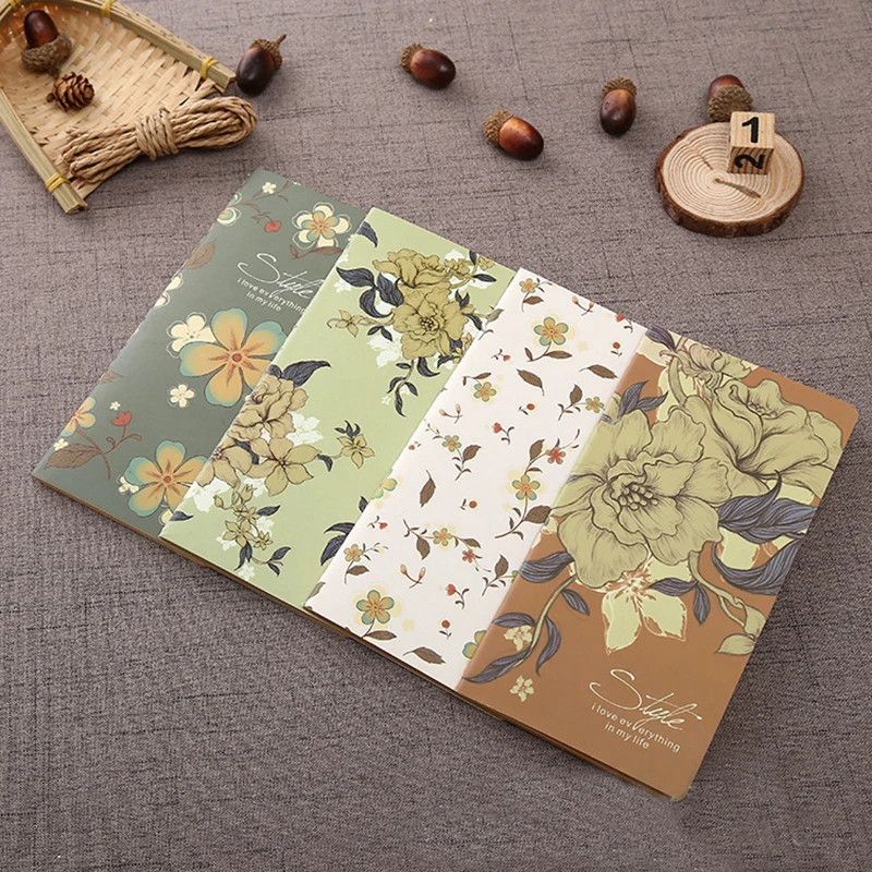 Journamm 24sheets Kraft Paper Craft Notebook for Junk Journal Planner Creative Collage DIY Scrapbook School Stationery Supplies