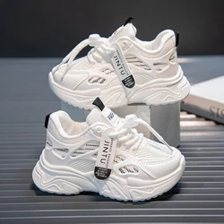 Kid's Sneakers Thick Sole Casual Light Running Shoes Boys Girls Comfortable Mesh Chunky Sneaker for Children Walking Footwear