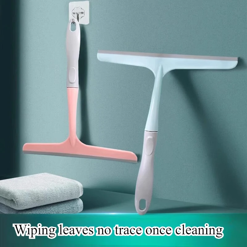 Limpiaparabrisas de silicona para el hogar, artefacto de vidrio para baño, raspador especial de doble cara, limpiador de ventanas, limpieza