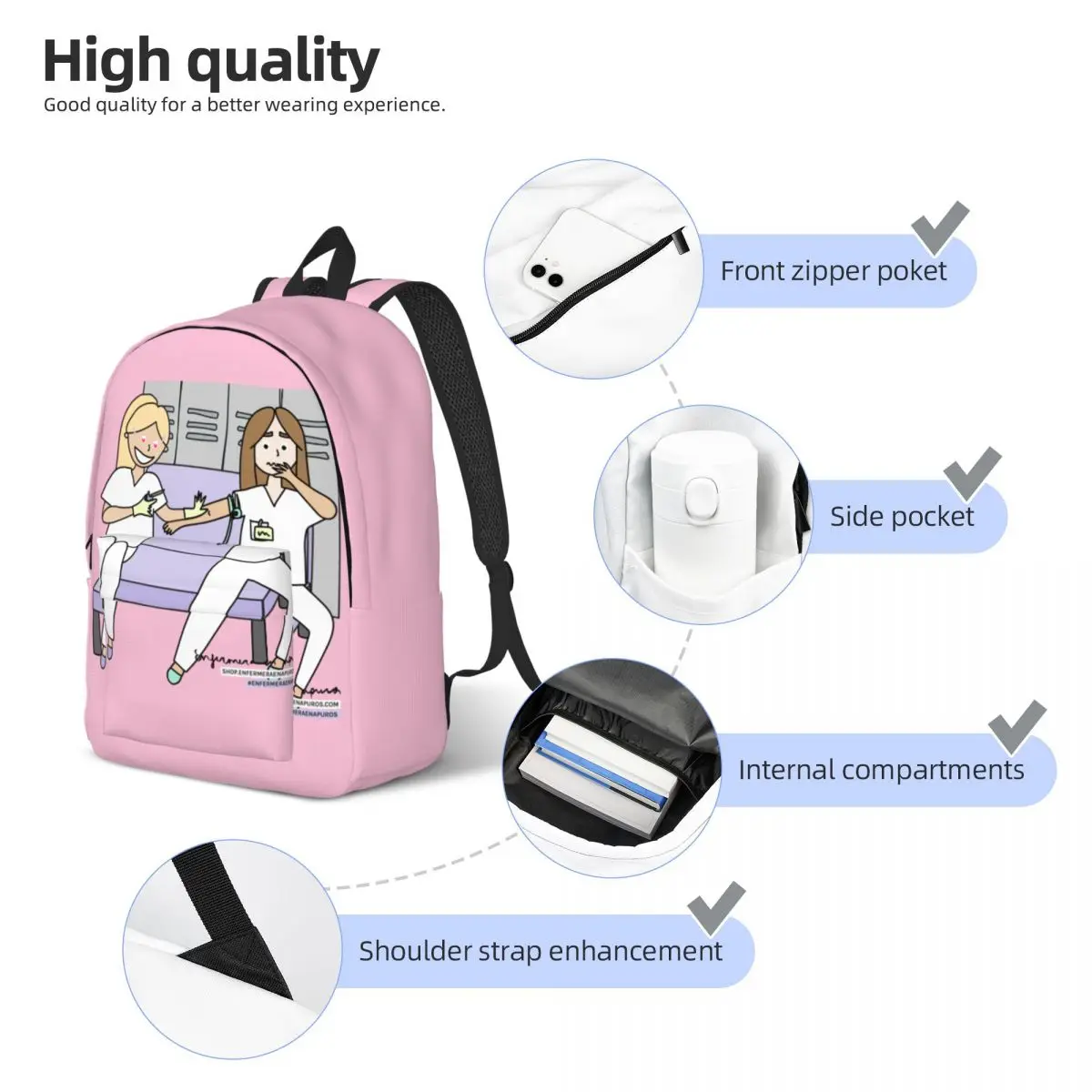 Mochila escolar para niño y niña, morral para estudiante, Enfermera, médico, preescolar, primaria, deportes