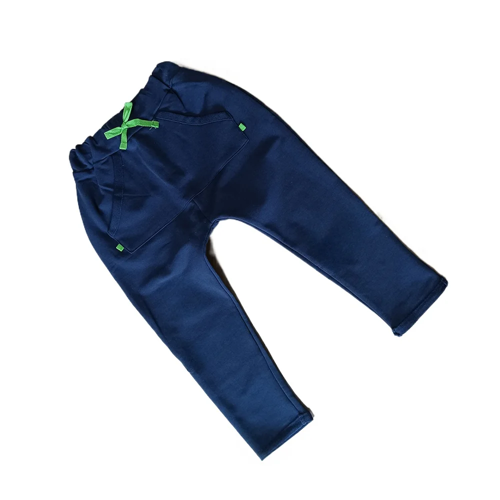 

Classic loose fit kids pants with solid color boys and girls Little ones' cute harem pants casual trousers with big pocket