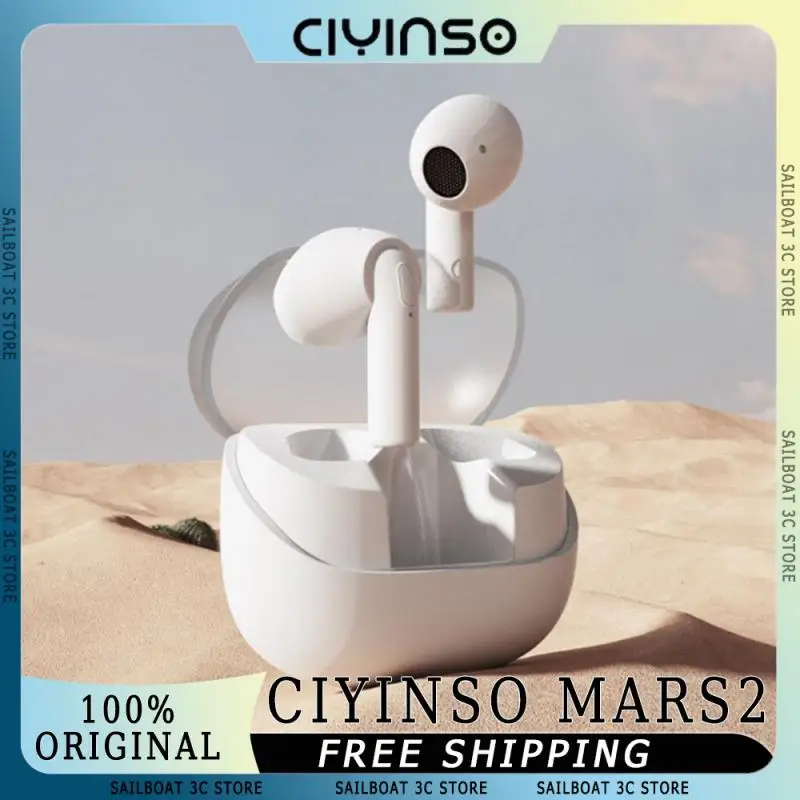 

CIYINSO Mars2 Wireless Earphones Active Noise Cancelling Bluetooth 5.4 Low Latency Lightweight Customized Music Gaming Earphone