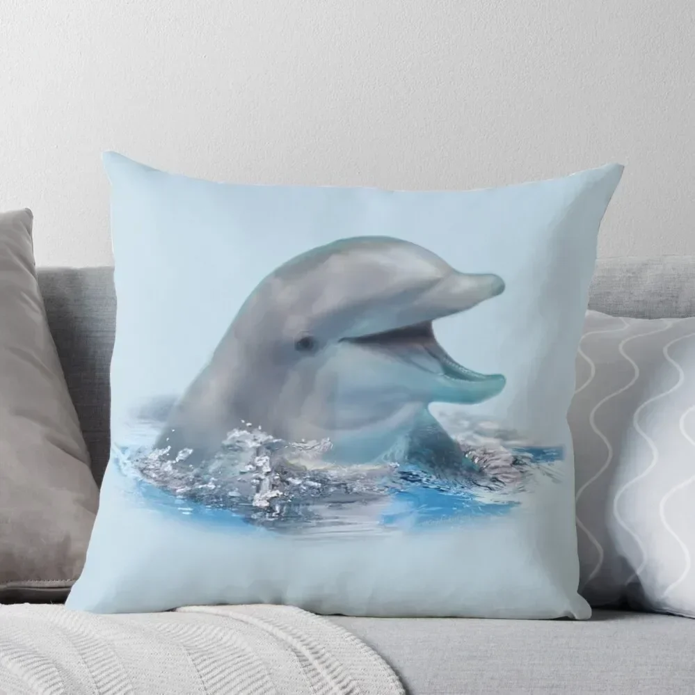 

Happy Dolphin Throw Pillow Custom Cushion christmas decorations 2025 Sofas Covers Decorative Cushions For Luxury Sofa pillow