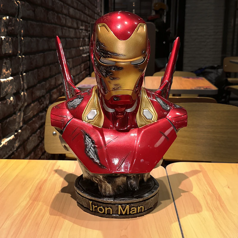 Iron Man MK50 Sammlermodell Avengers 4, Kunstharzstatue, halblange Büste, Geburtstagsgeschenk, Spielzeug, Actionfigur, Roboterspielzeug