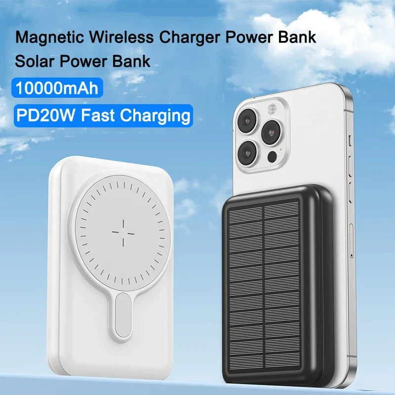 

Solar Power Bank Magnetic Wireless Powerbank for iPhone 14 13 12 Pro 22.5W Fast Charge Mini Powerbank for Samsung Xiaomi Huawei