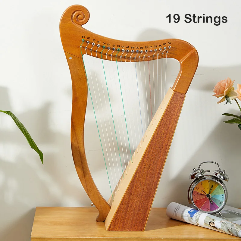 Harp 19 23 String Half Key Lyre Harp High Quality Mahogany Musical Instrument 19 23 String Lyre Harp Musical Instrument