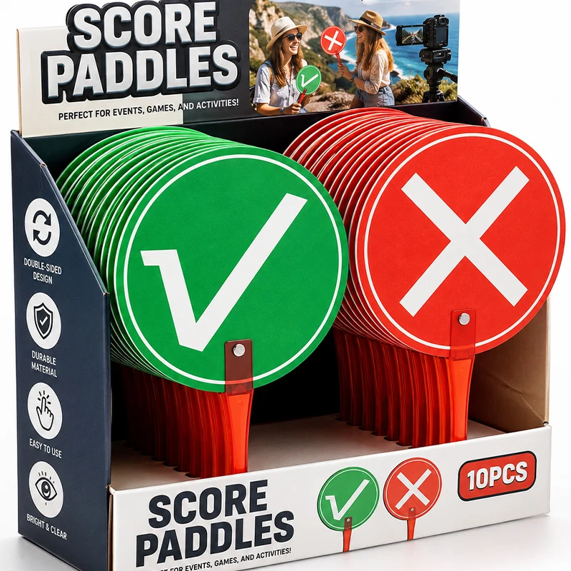 1/10PCS Correct Wrong Answer Paddles Double-Sided Answer Indicator Rating Response Card Voting Signs Handheld Cards Party Props