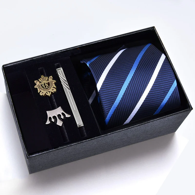 T1 Dual Gift Set: Handmade Tie & Heirloom Pin｜Must-Have for Business Leaders, Premium Choice for Discerning Men