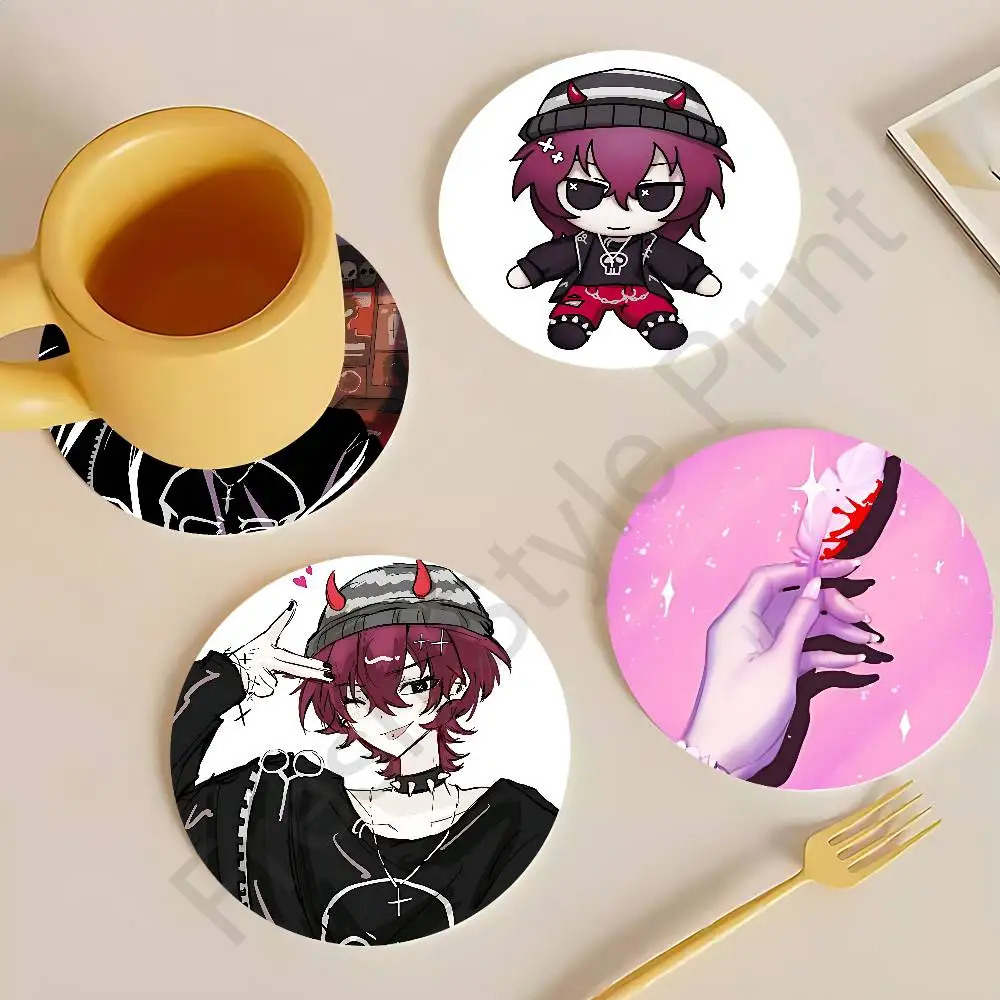 

K-killer C-Chat Ronin wooden anti-slip coasters suitable for home office and theme party decoration