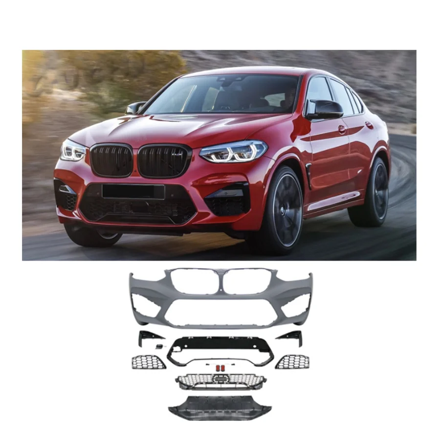 

X4 Zubehör Front stoßstange Für BWM X4 G02 2018-2020 Upgrade X4M Wettbewerb G02 Body Kit X4 Body Kit