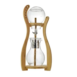 Summer Bamboo Pillar Borosilicate Glass 600ml Iced Dutch Barista Coffee Maker Accessories