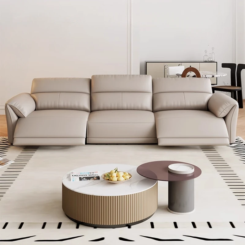 Divani di design in vera pelle Letto Divano letto reclinabile da pavimento minimalista di lusso Divano letto moderno a 3 posti Woonkamerbanken E Furniture