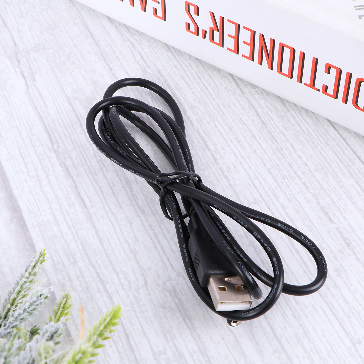 

1M Length Black USB Port 5V 5.5x2.1mm DC Barrel Power Cable Connector For Small Electronics Devices Usb Extension Cable (Black)