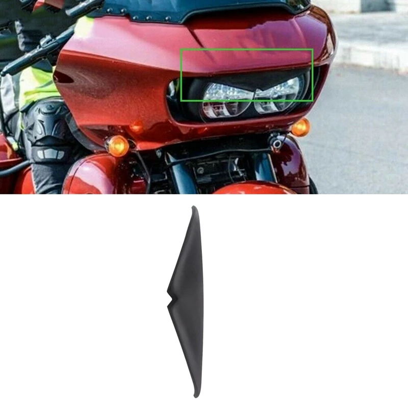 Head Light Lamp Eyebrows Eyelids Stickers Decoration Headlight Upper Tip Trim Cover Visor Accent For Road Glide