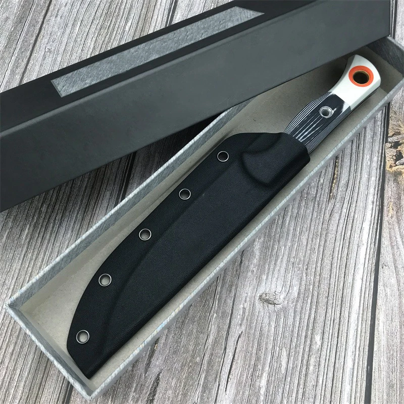 Two-Color G10 BM 15500 Hunt Meatcrafter Fixed Blade Knife D2 Satin Blades Outdoors Camping Hunting Military Straight Knives