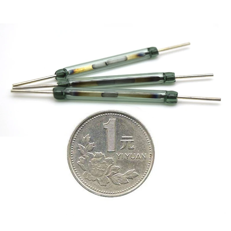 

50 шт., Китайская фабрика BL-CGHG-5X50, высокое напряжение, 250 В, герконовые переключатели из зеленого стекла, нормально открытое, выдвижное значение (50-90), в герконовом переключателе