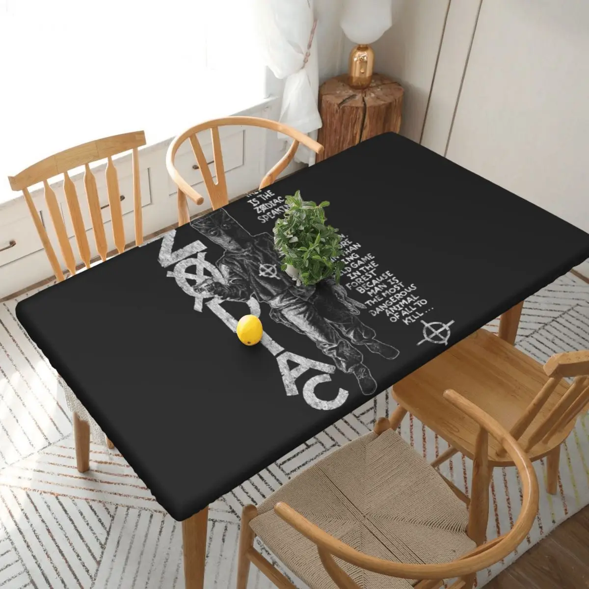 Zodiac,David Fincher,Crime,Serial Killer Rectangular Tablecloth Oilproof Table Cover for Festival Party Decorations Table Cloth