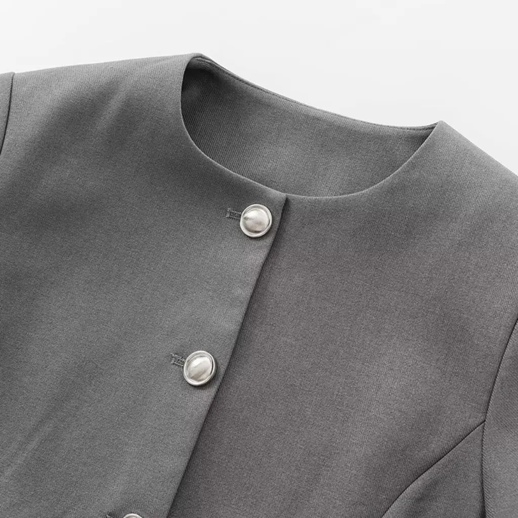 

European And American Style Women's Single-Breasted Suit Jacket High-Class Temperament French Socialite Small Fragrant Design