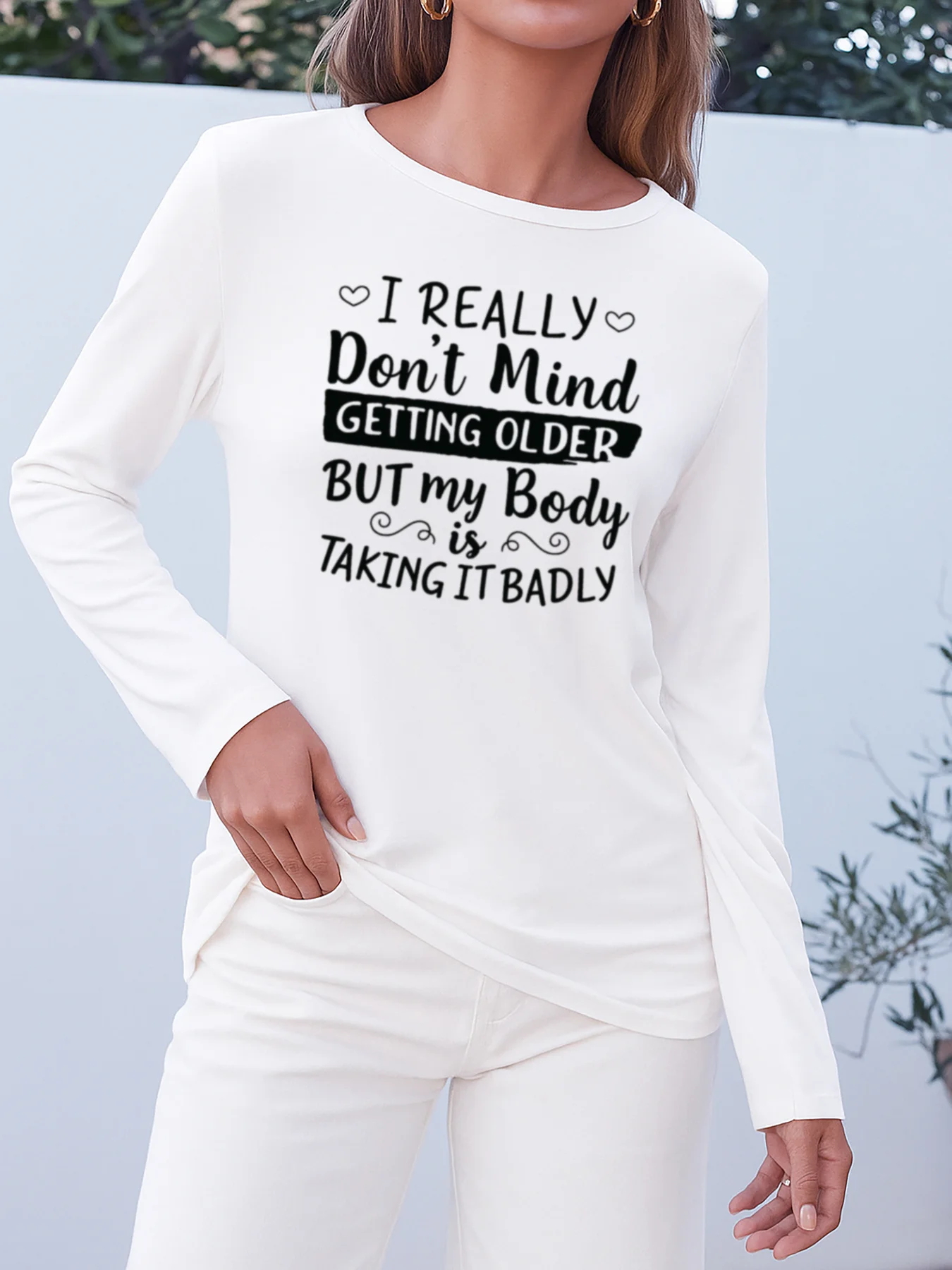 동기 부여 인용문 긴팔 티셔츠 세련된 스타일 여성 의류 - Vintage Fashion Quotes 리뷰 및 가격