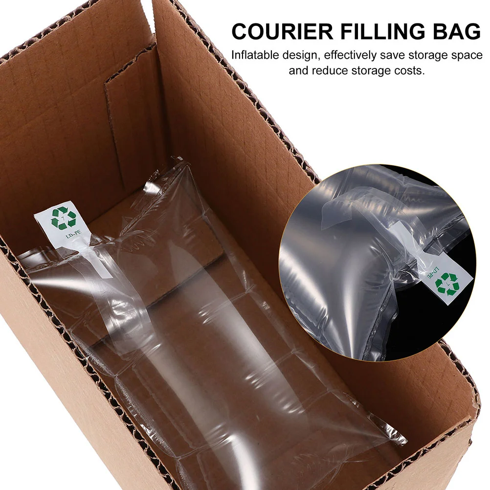 100 Pcs Anti-pressure Inflatable Bag Tote Air Pillows Cushion Pe Film Portable Bags Anti-collision Clear for Packaging