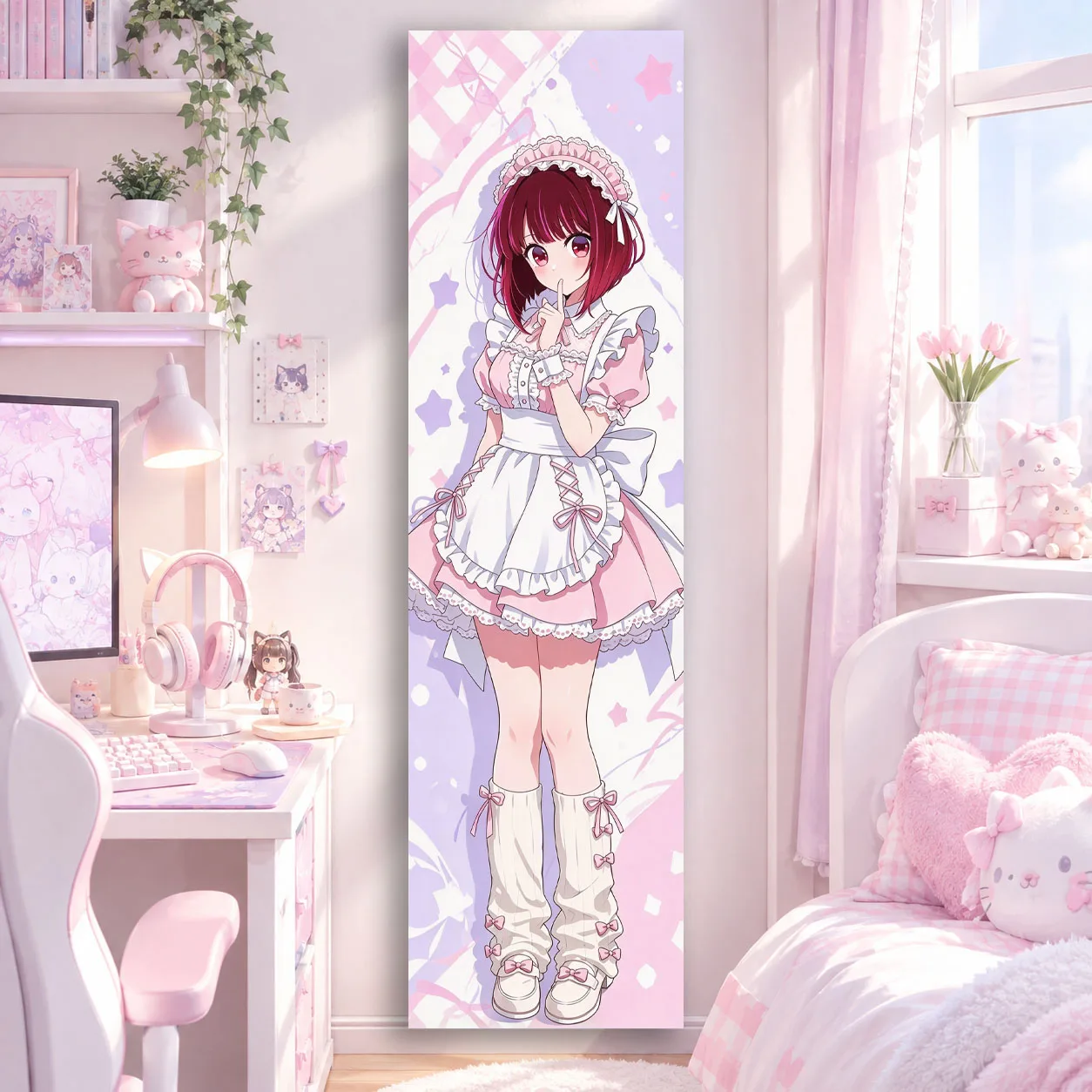 Kana Anime Painting Tapestry Moe Kawaii Girl Large Long Tapestry Party Bedroom House Living Room Decor Room Necessaires Stuff
