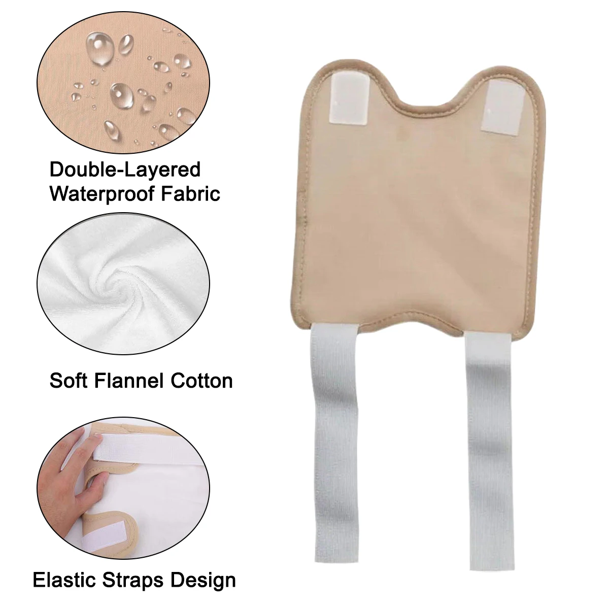 2PCS NEW Castor Oil Packs Reusable Oil Auxiliary Wrap Knee Joint Brace Muscle Care Pad Reusable Castor Oil Pack Kit Strap