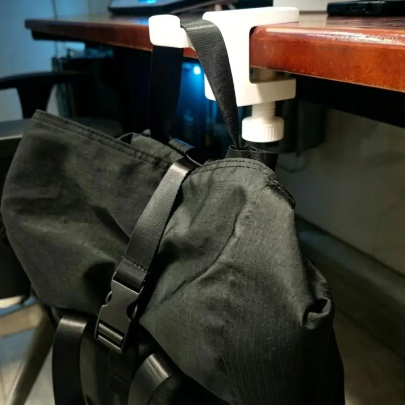 Clamp On Under Desk Headphone Holder Backpacks Hook Without Drilling For Organizing Bags And Cables D2RD