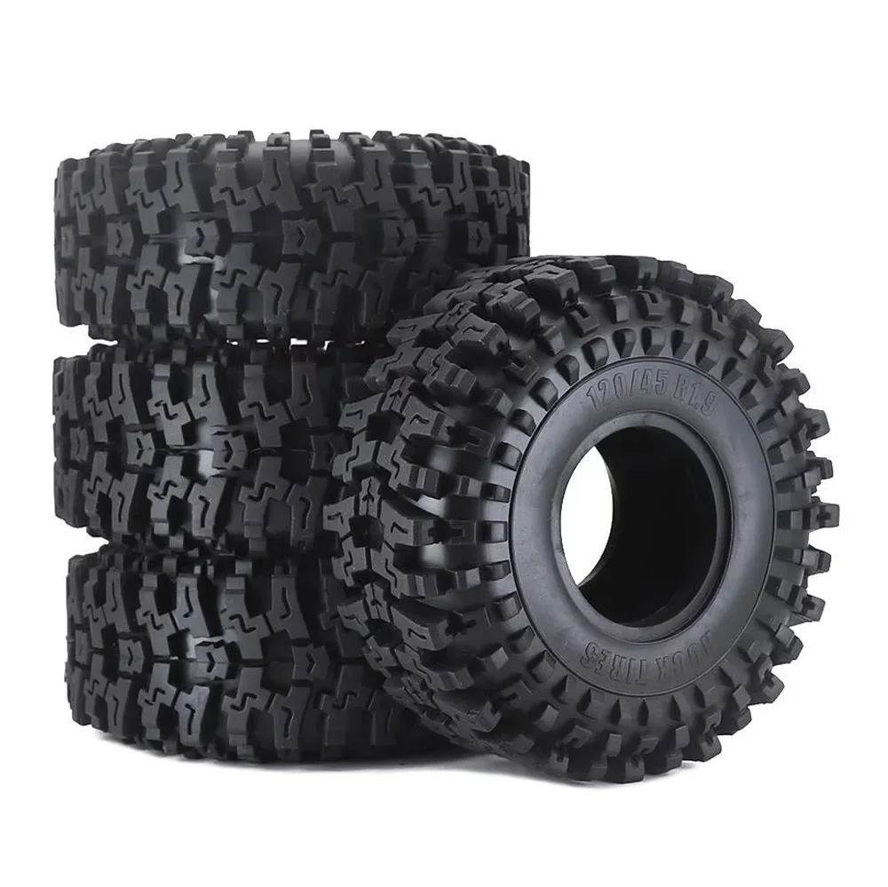 

4 шт., 120 мм, 1,9 дюйма, мягкая резиновая шина для 1/10 RC гусеничного автомобиля, осевая SCX10 ii 90046 Pro Capra TRX4 RC4WD D90 Redcat