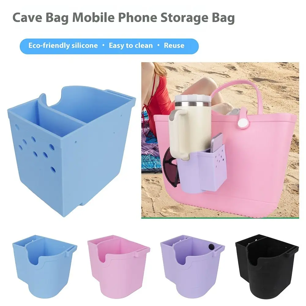 Soft Storage Pouch Multifunction Waterproof Silicone Water Cup Holder Beach Bag Connector for Bogg Bag for Bogg Bag