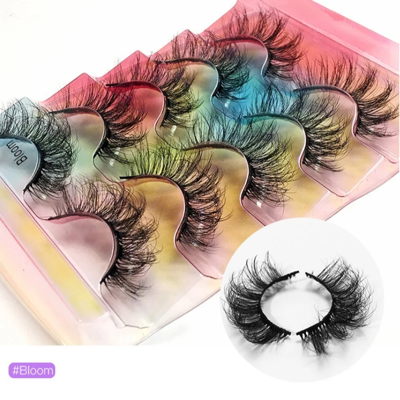 

5 pairs 8D Mink Lashes Faux Mink Fluffy Lash Soft Full Thick Wispy Eyelash Dramatic False Eyelashes Makeup