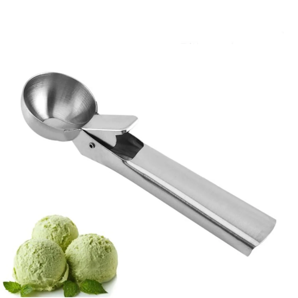 Ice Cream Scoops Stacks Stainless Steel Ice Cream Digger Non-Stick Fruit Ice Ball Maker Watermelon Ice Cream Spoon Tool