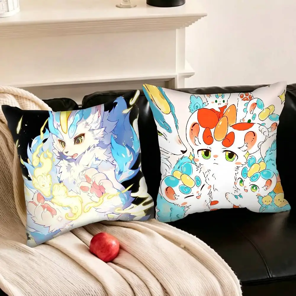 

F-Furry Fabulous B-Beasts Pillowcase for Sofa Room Office Decor Printing Protector Cushion Cover Valentine gift Custom
