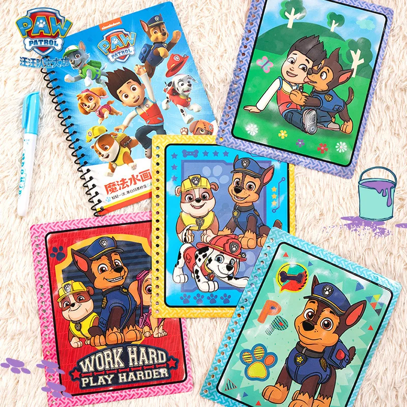 Paw Patrol Magical Water Drawing Book Repeatedly Graffiti Water Baby Drawing Coloring Book Kindergarten Picture Book Kids Gifts