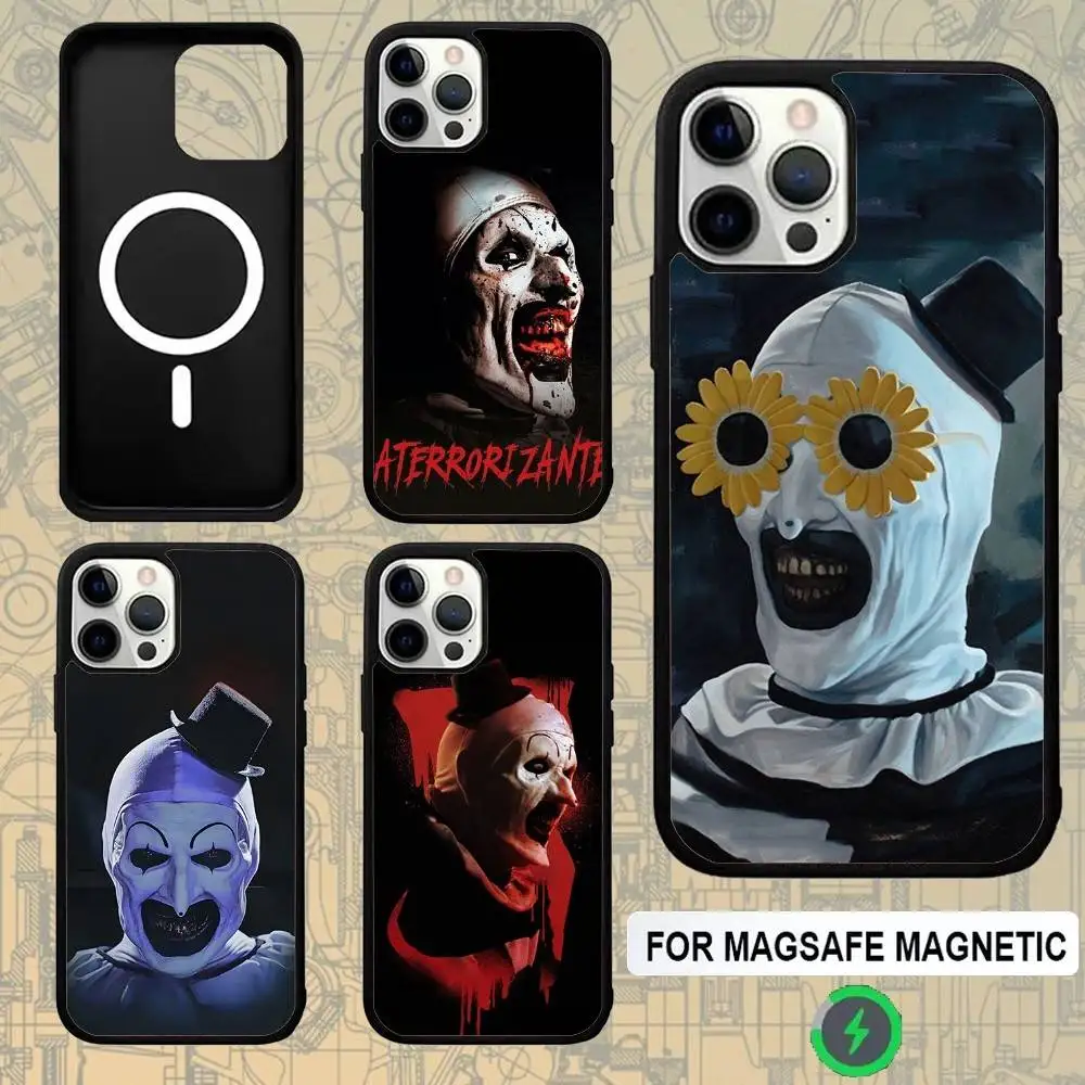 

Horror T-Terrifier Movie Phone Case For IPhone 16e,16,15,Pro,Max,14,Plus,13,12,11 Magesafe Magnetic Wireless Charge Cover