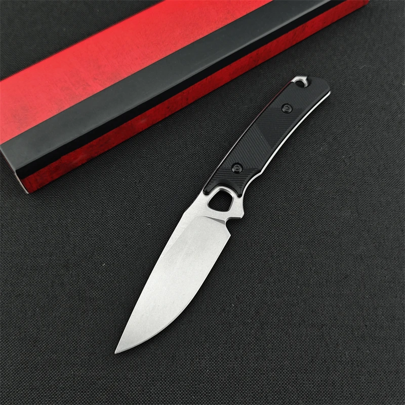 LEEK KS2048 straight knife, cutting nylon fiber handle, outdoor camping, hunting, fishing, rescue, survival tool knife