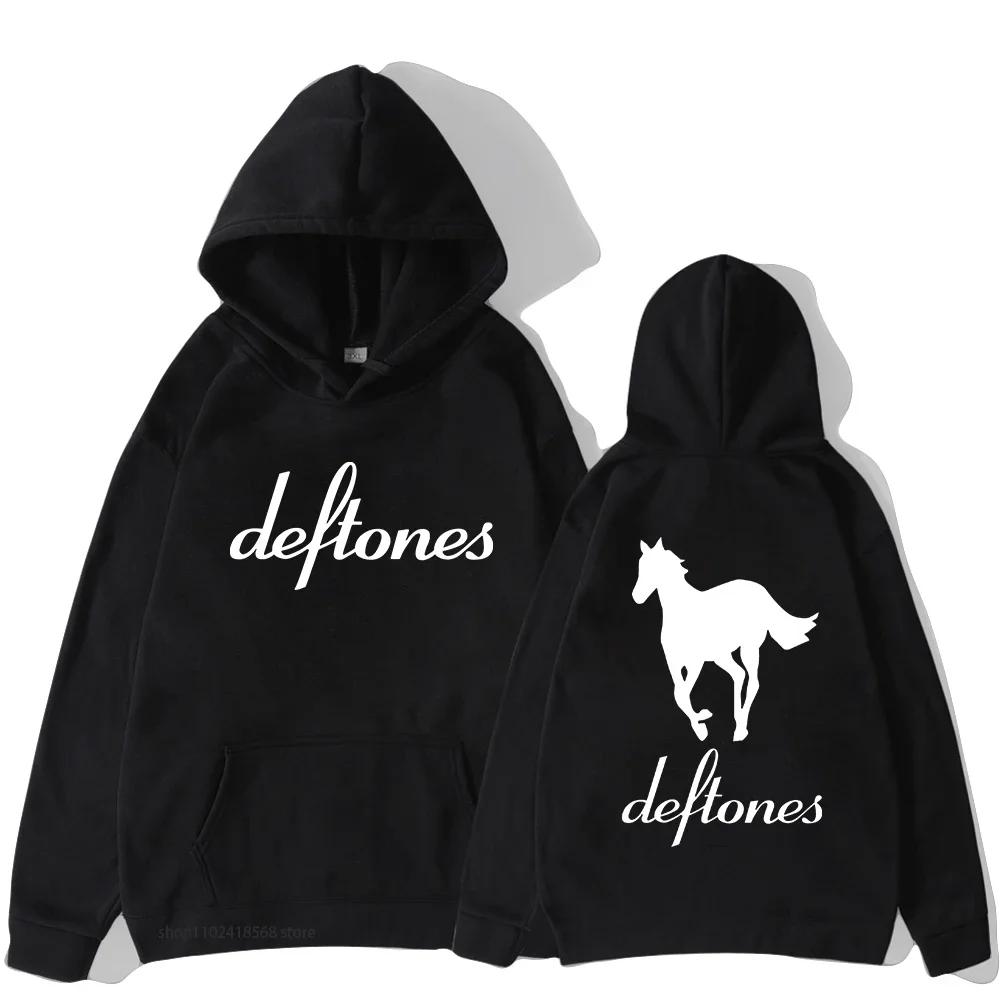 Deftones Hoodie Hip Hop Mens Around The Fur Tour Band Sweatshirt Goth Retro Grunge Pullovers for Male Streetwear Women Y2k Hoody