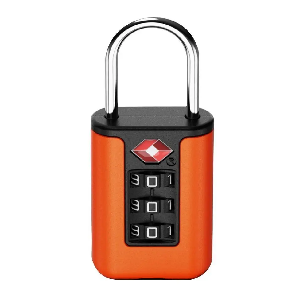 Portable Travel Security Tool Contrast Color Padlock TSA Customs Code Lock 3 Digit Combination Lock Luggage Password Lock