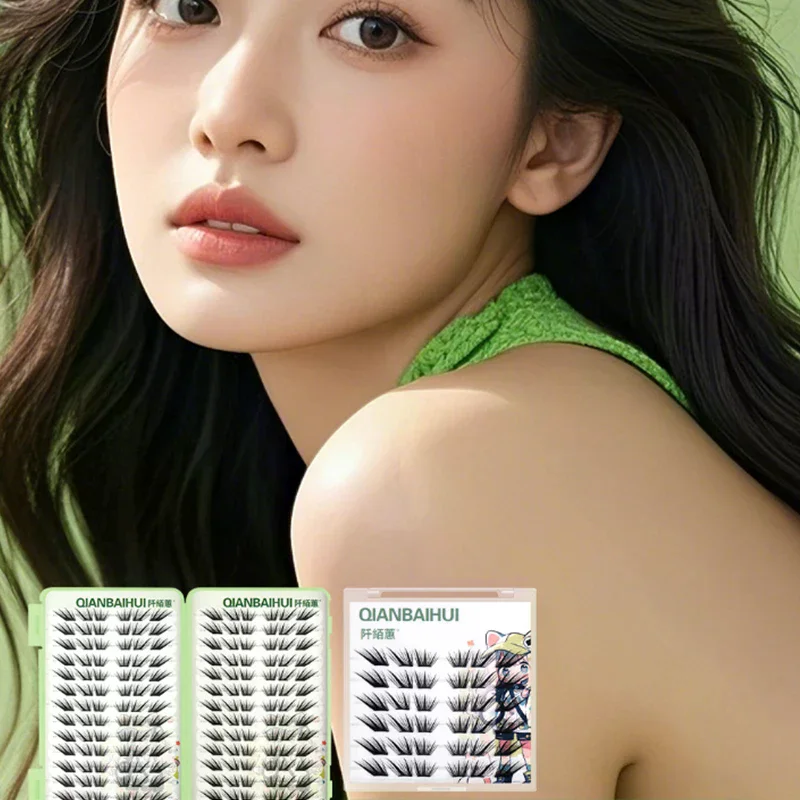 6/28 Rows Eye Manga False Eyelashes Large Capacity Tapered Thick Segmented Individual Cluster Lash Extensions Enlarge Eyes